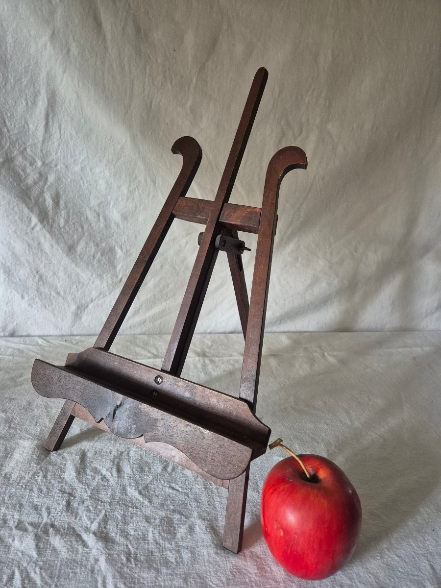 Early 20th Century Wooden Swan Neck Table Easel -photo-2