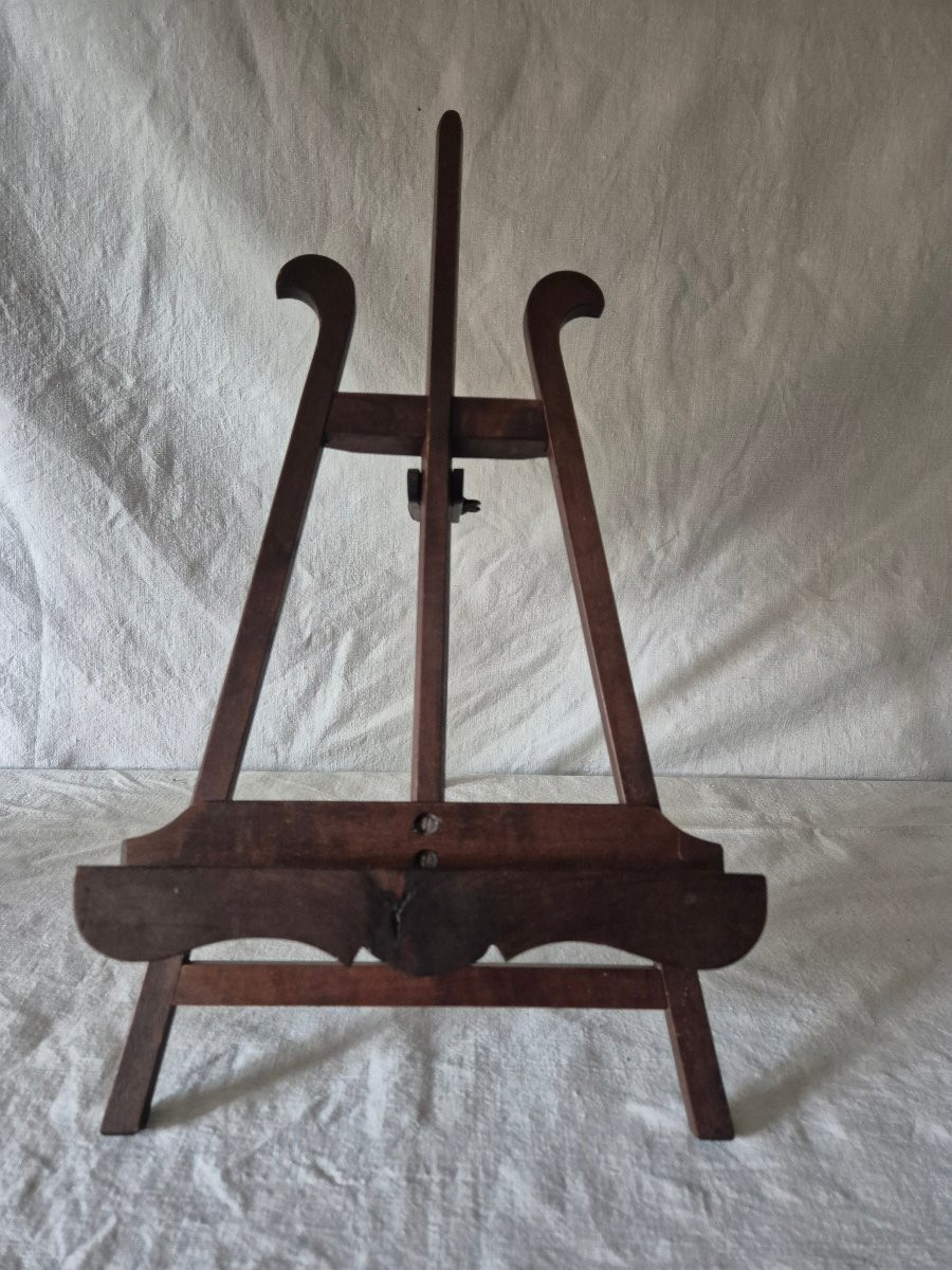 Early 20th Century Wooden Swan Neck Table Easel -photo-3