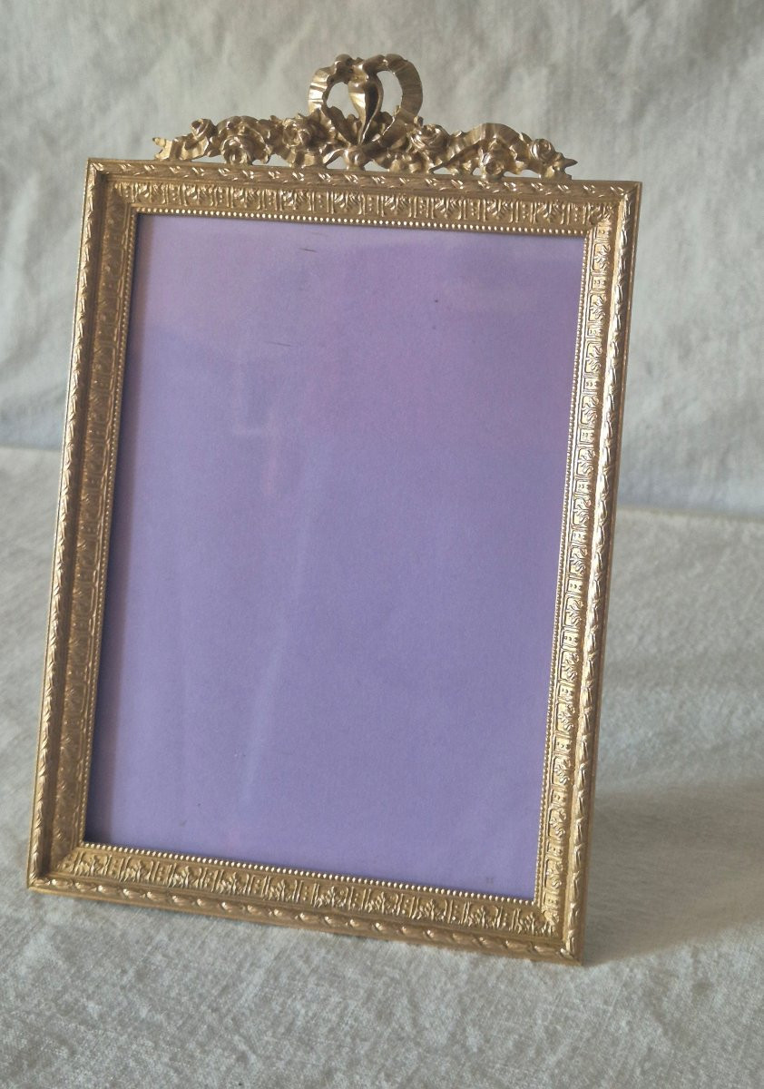 Cadre bronze doré format album du XIXème siècle -photo-2