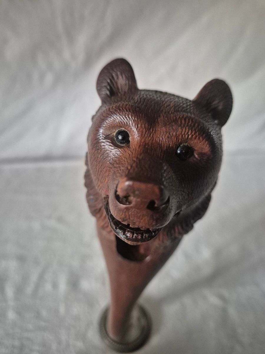 Casse noisette ours en bois sculpté Forêt Noire du XIXème siècle -photo-4