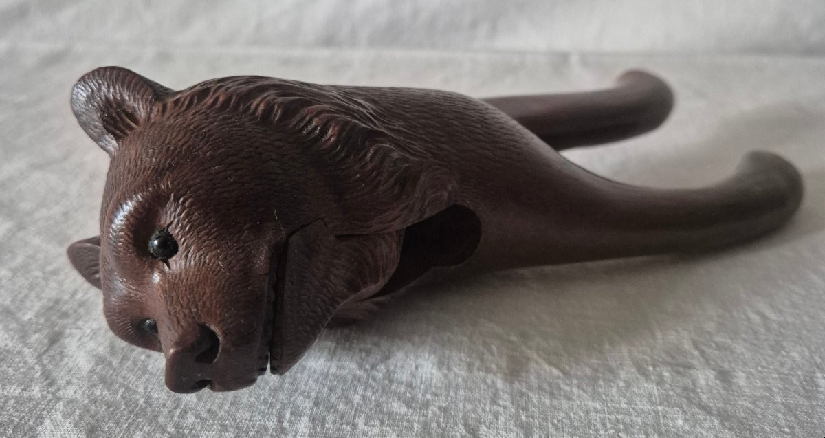 Casse noisette ours en bois sculpté Forêt Noire du XIXème siècle -photo-5