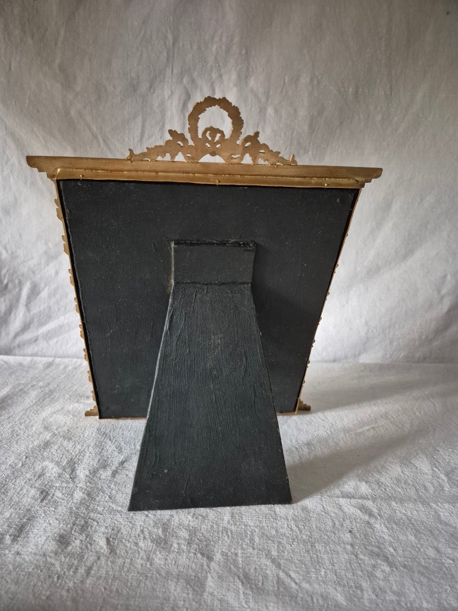 Grand cadre photo Second Empire en bronze doré à Marie-Louise -photo-1