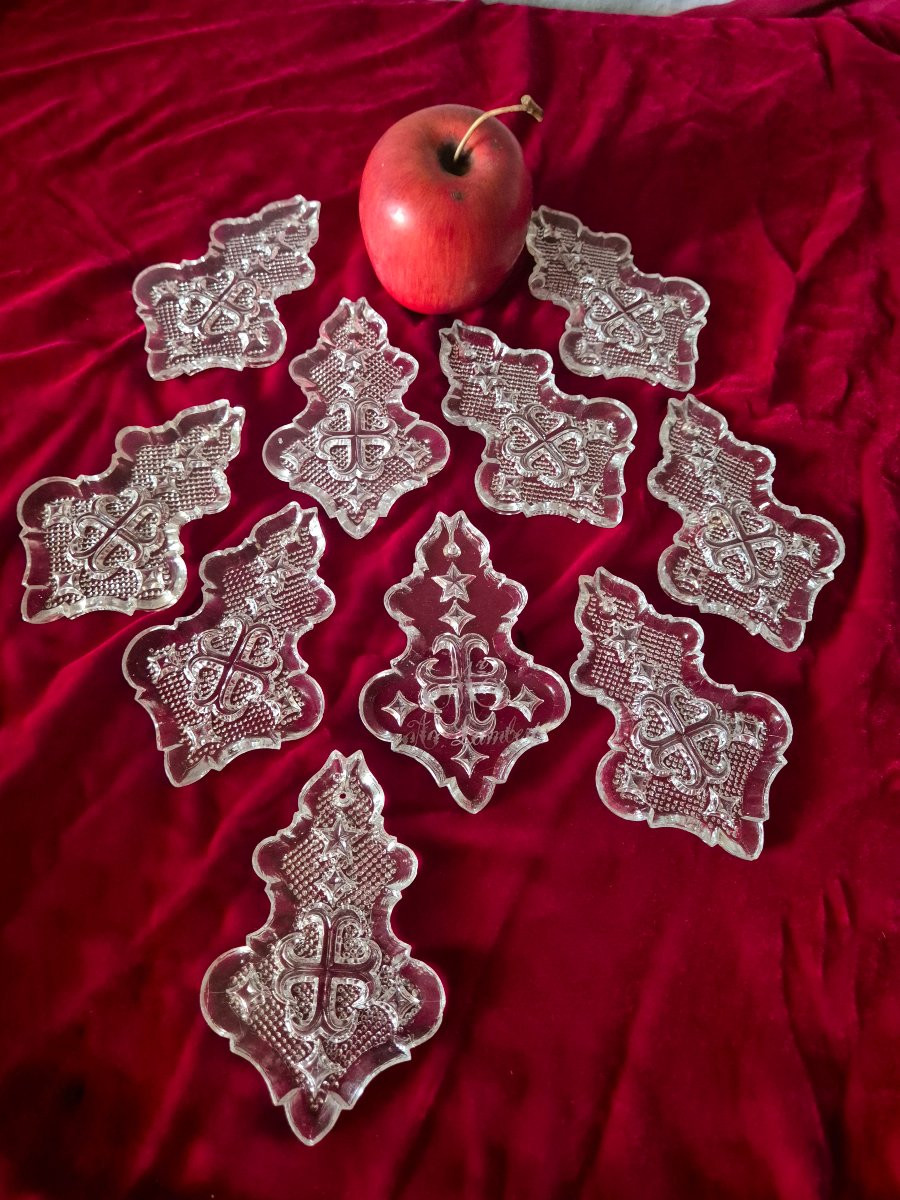 10 pampilles de lustre à la croix pattée Franc Maçonne des chevaliers des Templiers -photo-3
