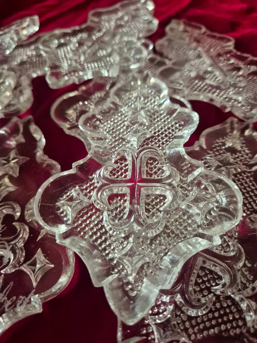 10 pampilles de lustre à la croix pattée Franc Maçonne des chevaliers des Templiers -photo-2