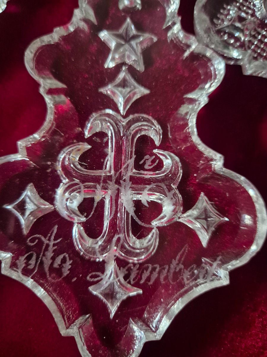 10 pampilles de lustre à la croix pattée Franc Maçonne des chevaliers des Templiers -photo-4