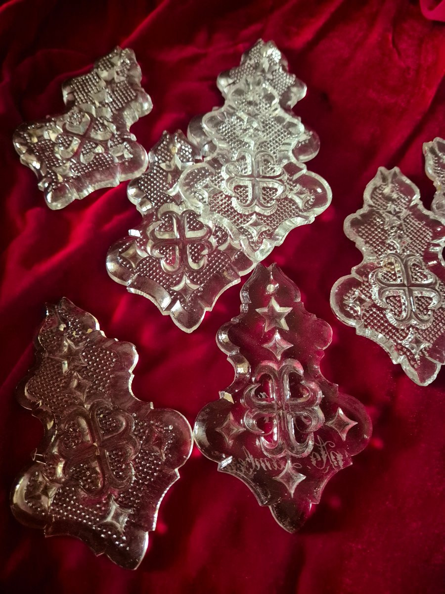 10 pampilles de lustre à la croix pattée Franc Maçonne des chevaliers des Templiers -photo-6