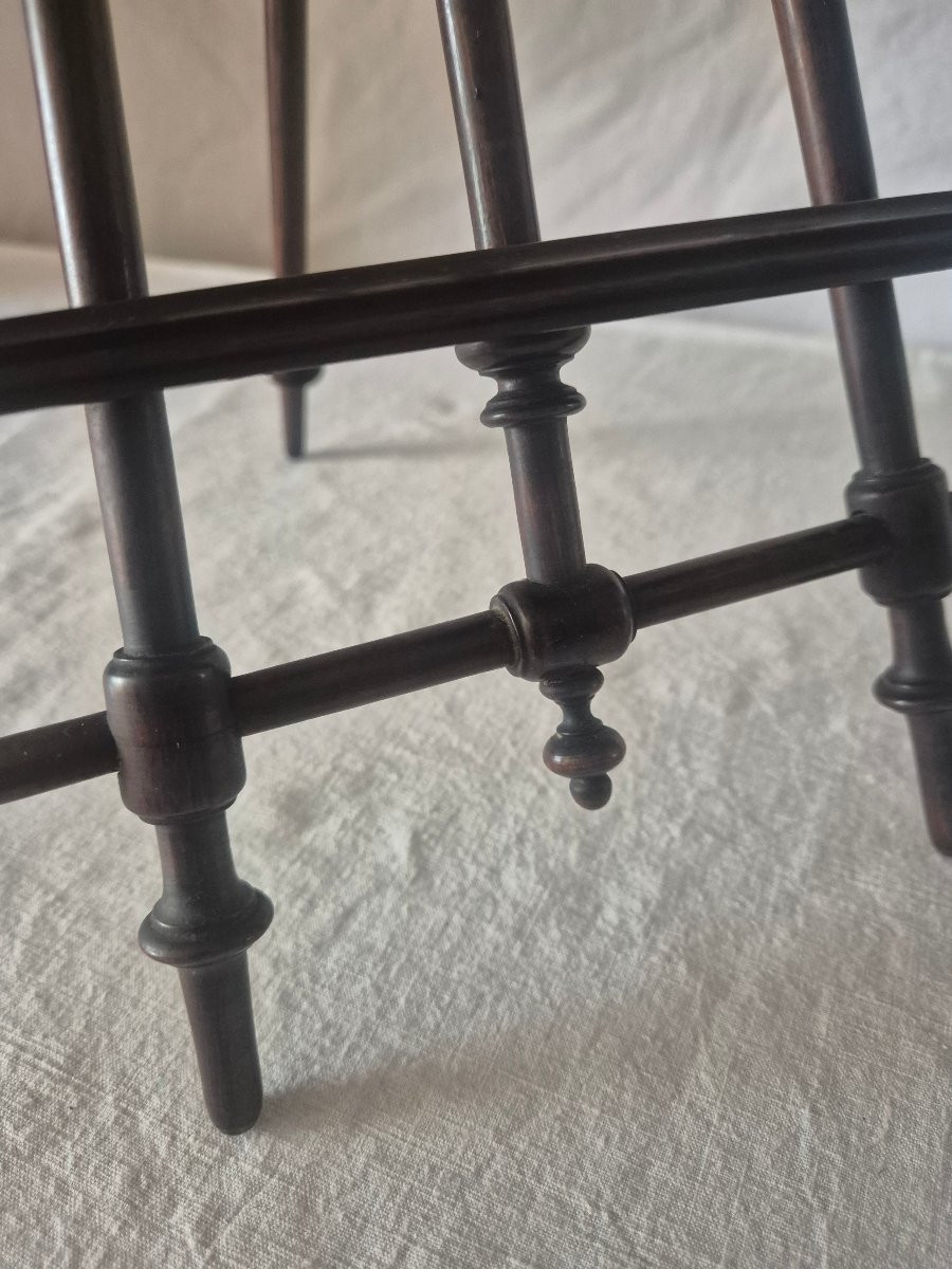 Chevalet de présentation de table en bois de hêtre tourné XIXème siècle -photo-3