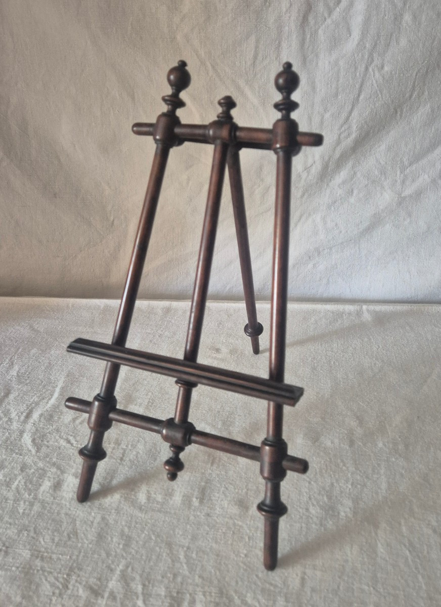 Chevalet de présentation de table en bois de hêtre tourné XIXème siècle 