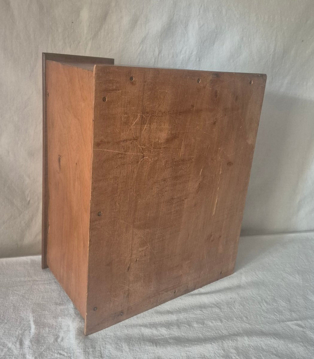 Classeur de bureau à  rideau en noyer du début du XXème siècle -photo-4