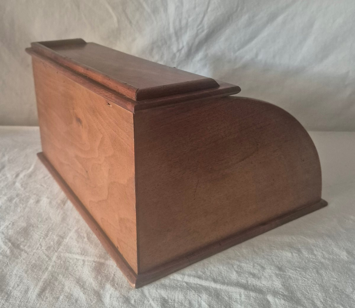 Classeur de bureau à  rideau en noyer du début du XXème siècle -photo-5