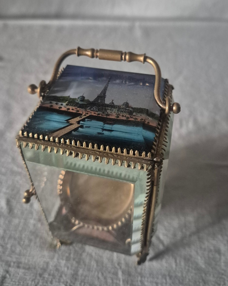 Boîte à montre Gousset souvenir de Paris Tour Eiffel  1889