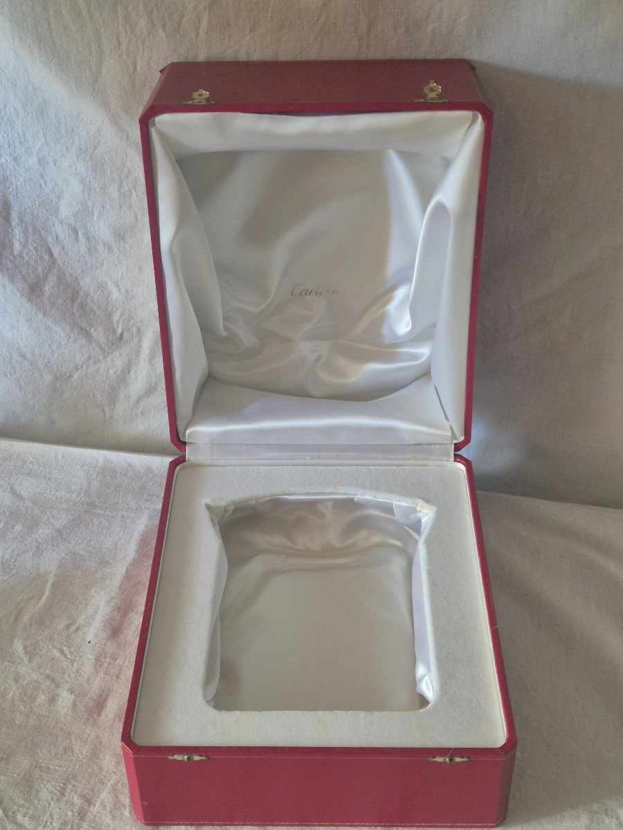 Sceau rafraîchissoir à champagne Cartier en cristal, argent et vermeil des années 1990-photo-3