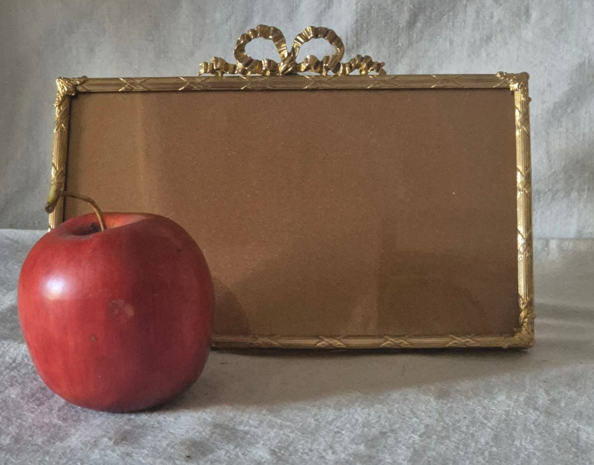 Second Empire Horizontal Gilt Bronze Photo Frame -photo-2