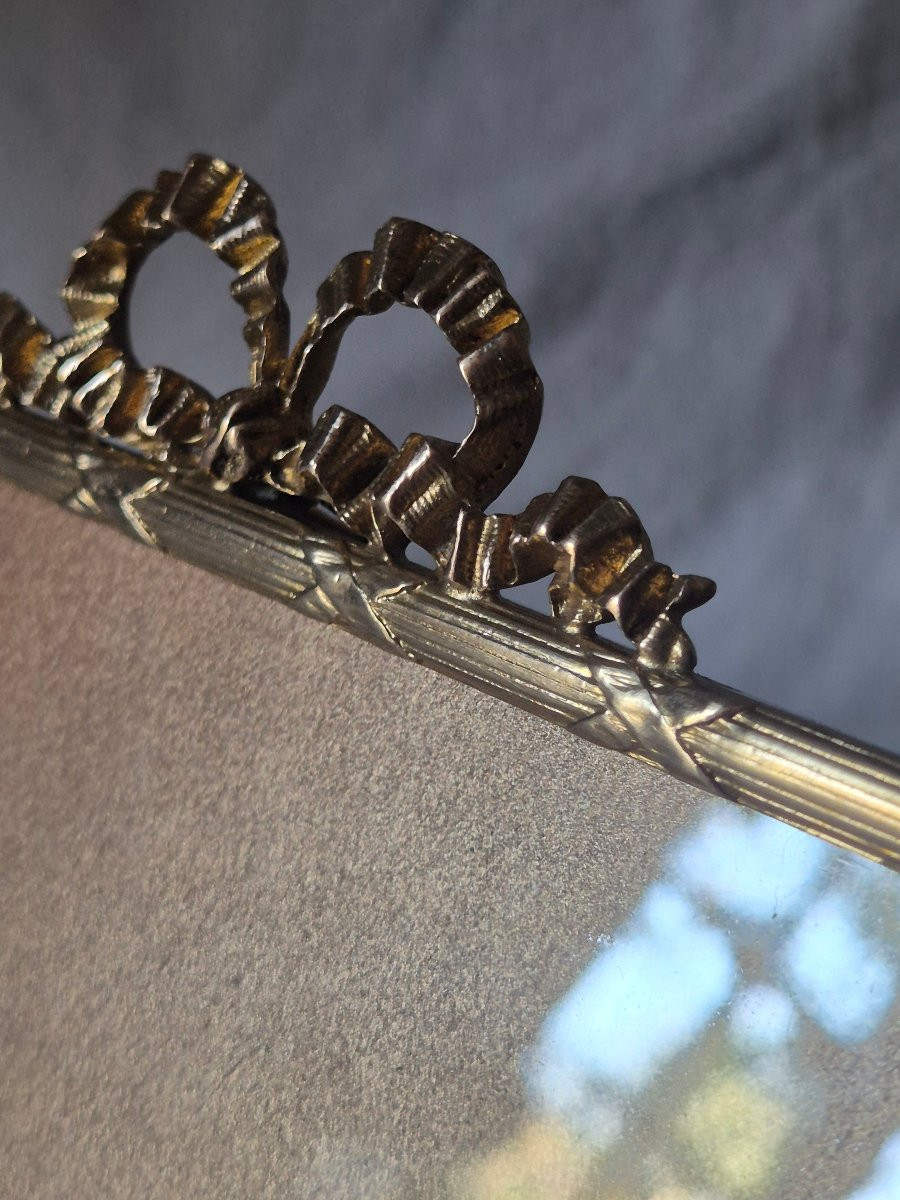Second Empire Horizontal Gilt Bronze Photo Frame -photo-3