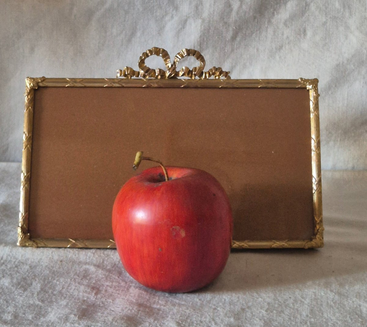 Second Empire Horizontal Gilt Bronze Photo Frame -photo-2