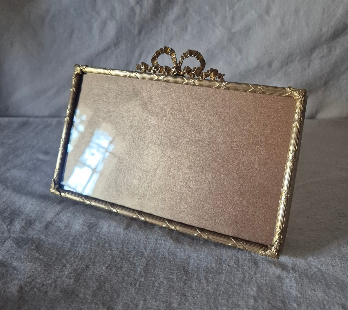 Second Empire Horizontal Gilt Bronze Photo Frame 