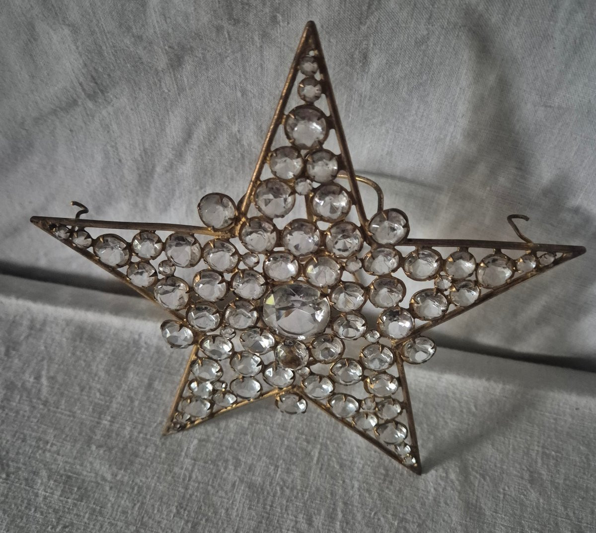 Étoile en strass veilleuse d'autel d'église du XIXème siècle -photo-5