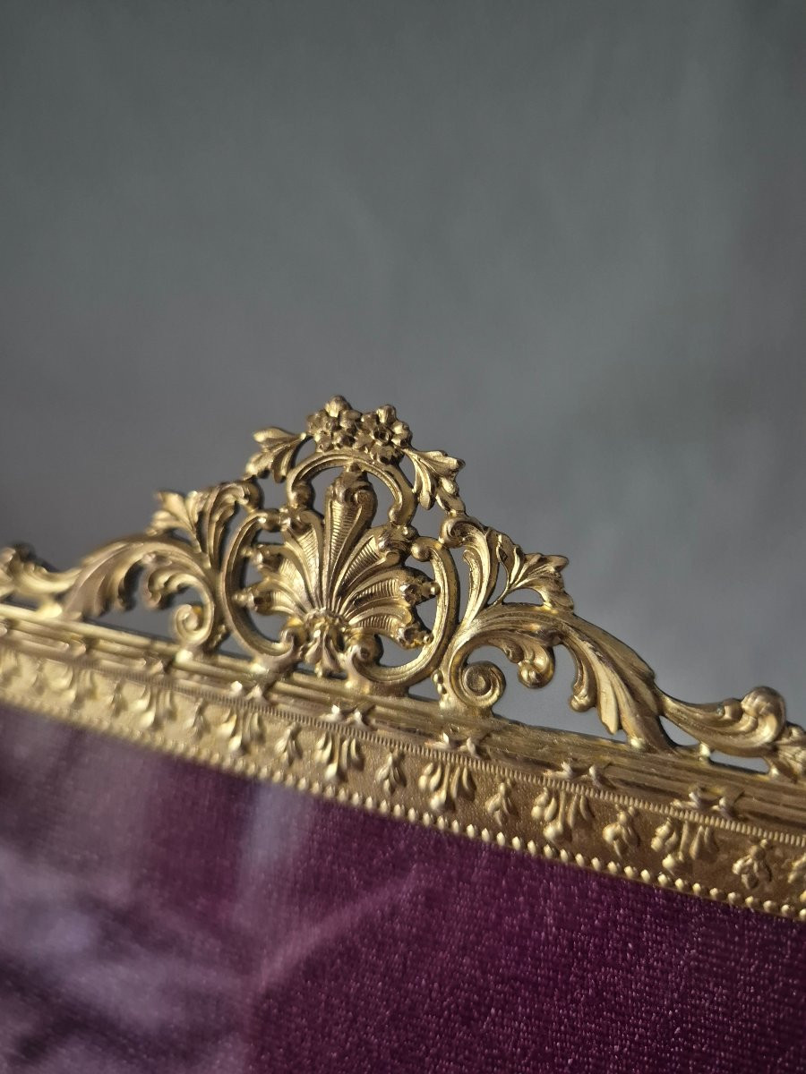 Gilt Bronze Photo Frame From The Napoleon III Period (22 ×15 Cm)-photo-2