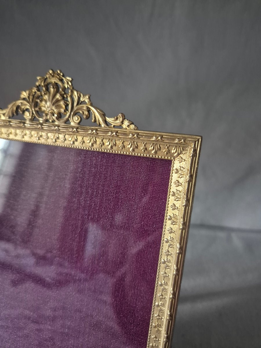Gilt Bronze Photo Frame From The Napoleon III Period (22 ×15 Cm)-photo-4