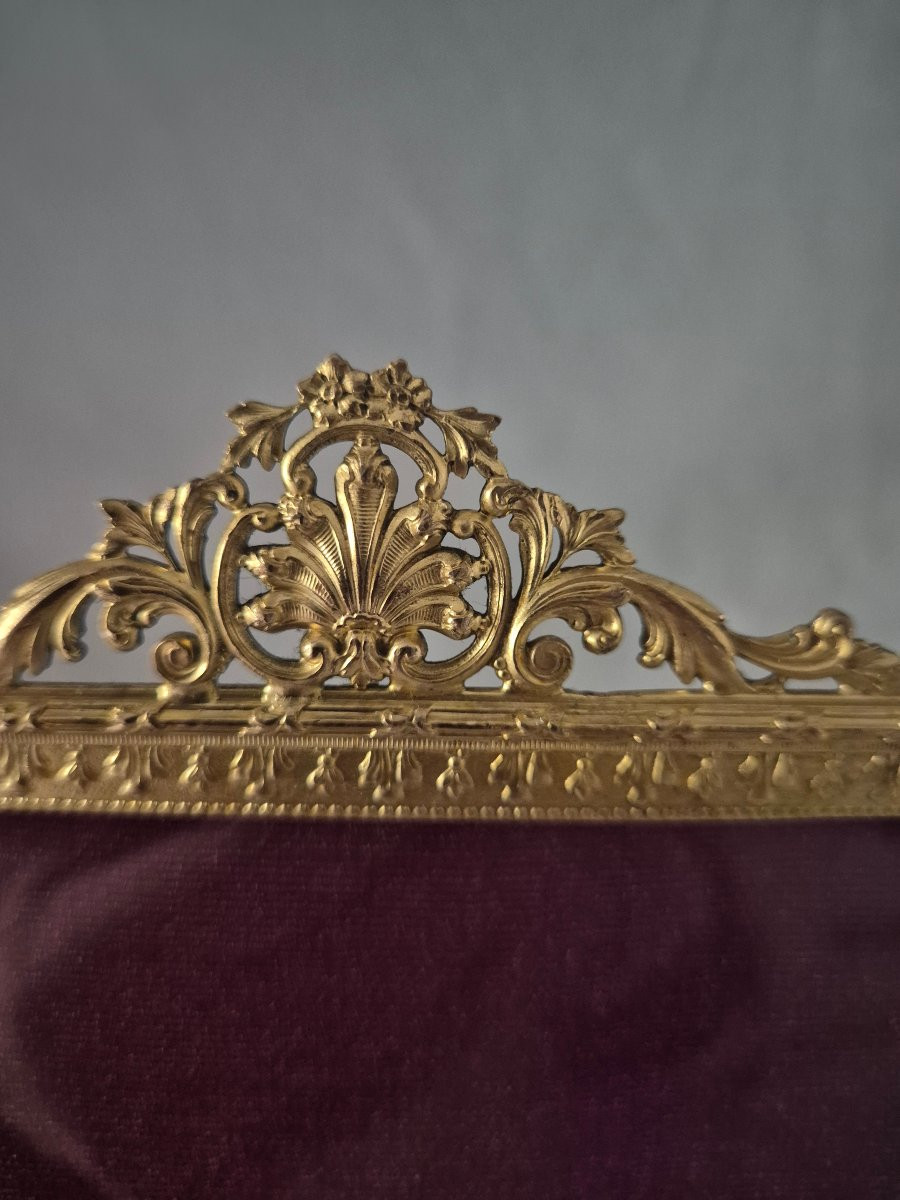 Gilt Bronze Photo Frame From The Napoleon III Period (22 ×15 Cm)-photo-1