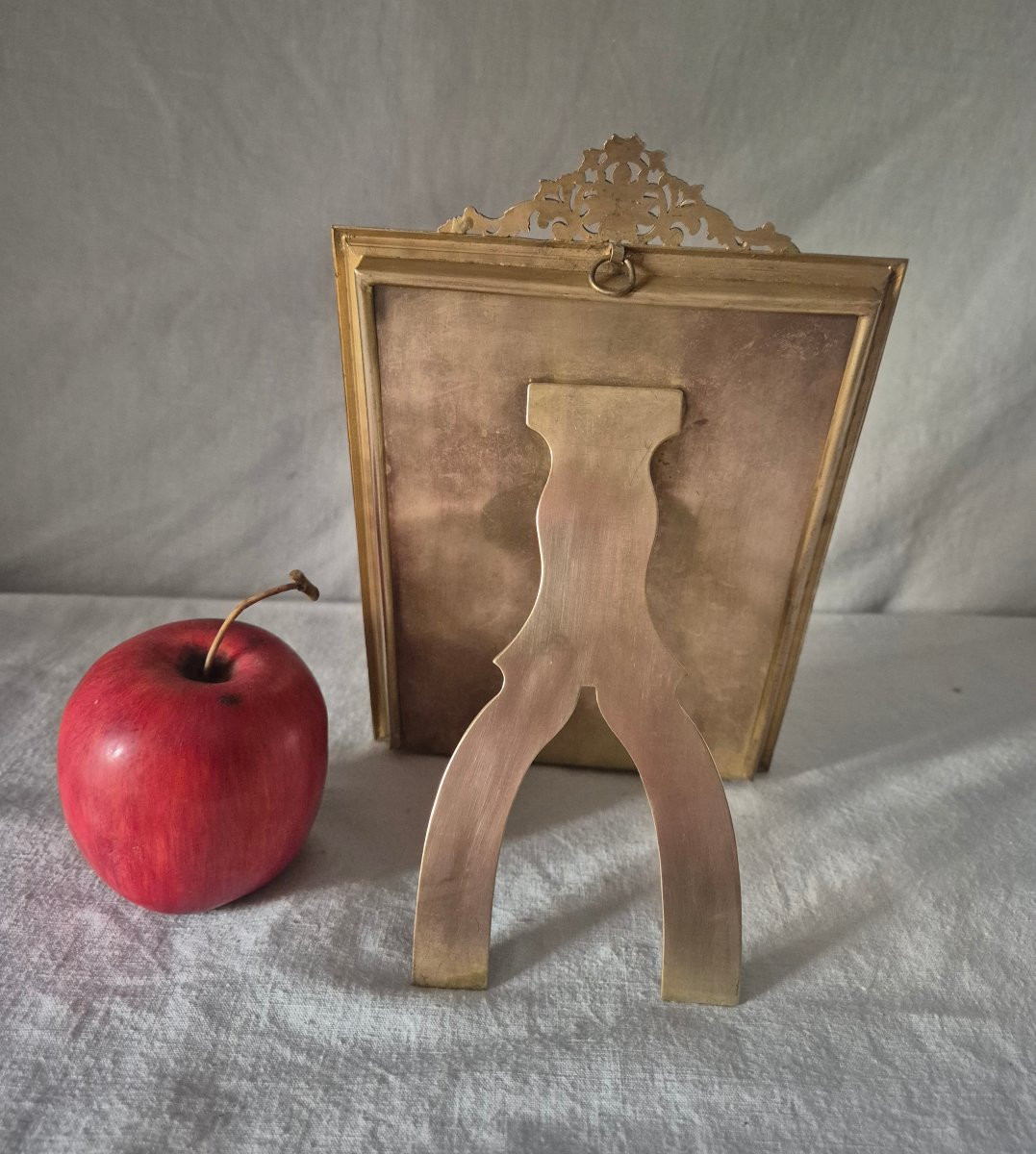 Gilt Bronze Photo Frame From The Napoleon III Period (22 ×15 Cm)-photo-3