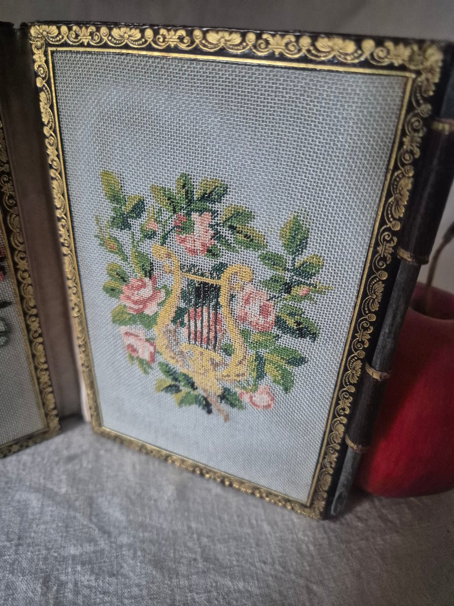 Romantic Leather And Embroidered Souvenir Booklet/notebook -photo-7