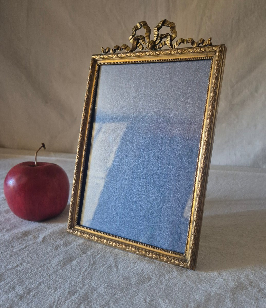 Cadre photo Napoléon III en bronze doré de belle taille et de belle qualité -photo-2