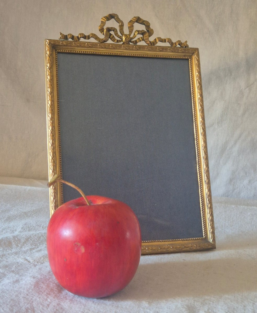 Cadre photo Napoléon III en bronze doré de belle taille et de belle qualité -photo-1