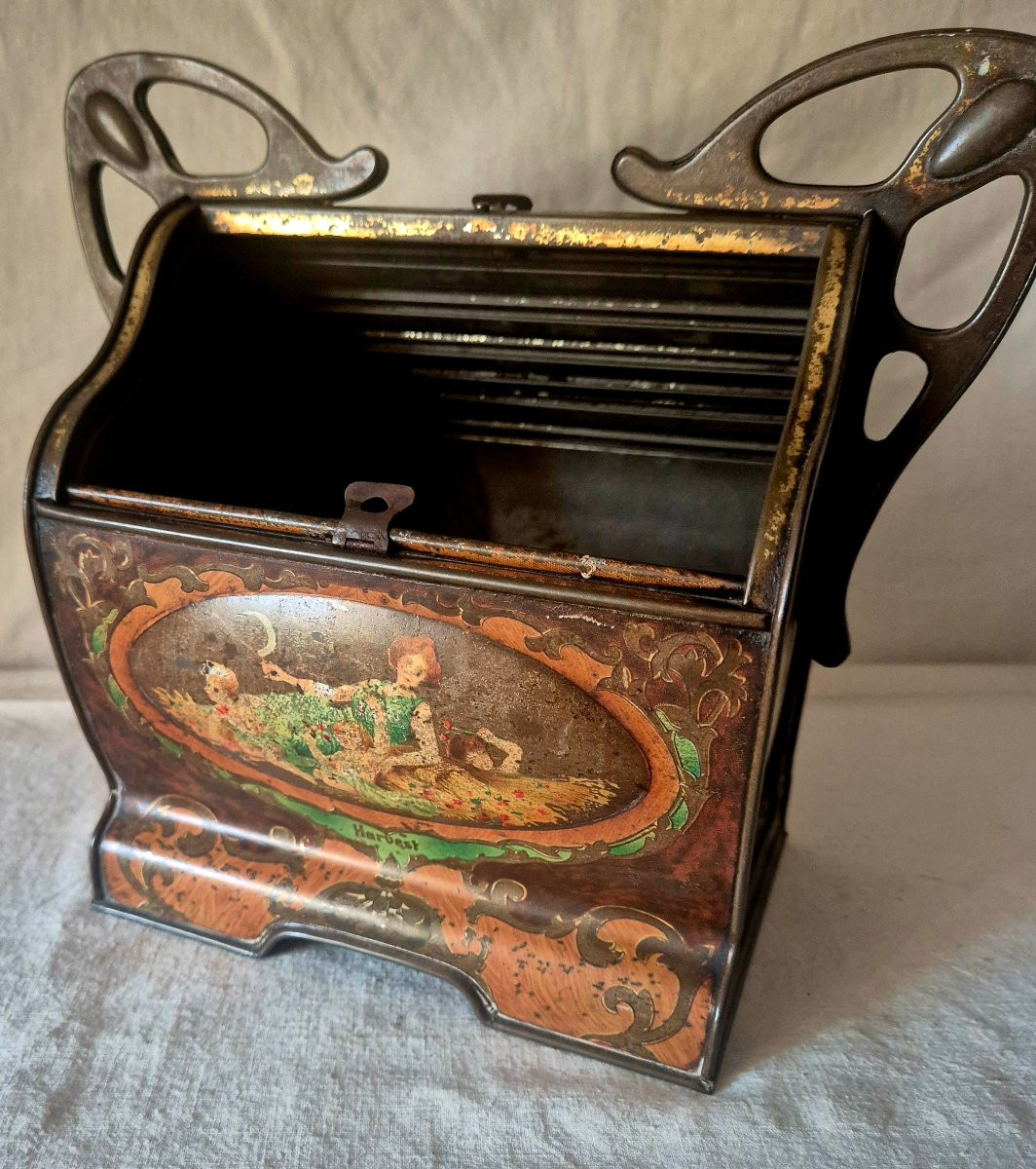 "fame" Biscuit Tin, Lithographed, 1906, Limited Christmas Edition -photo-2