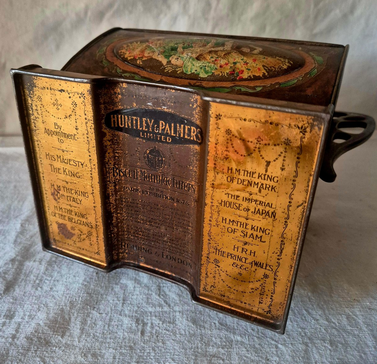 "fame" Biscuit Tin, Lithographed, 1906, Limited Christmas Edition -photo-8