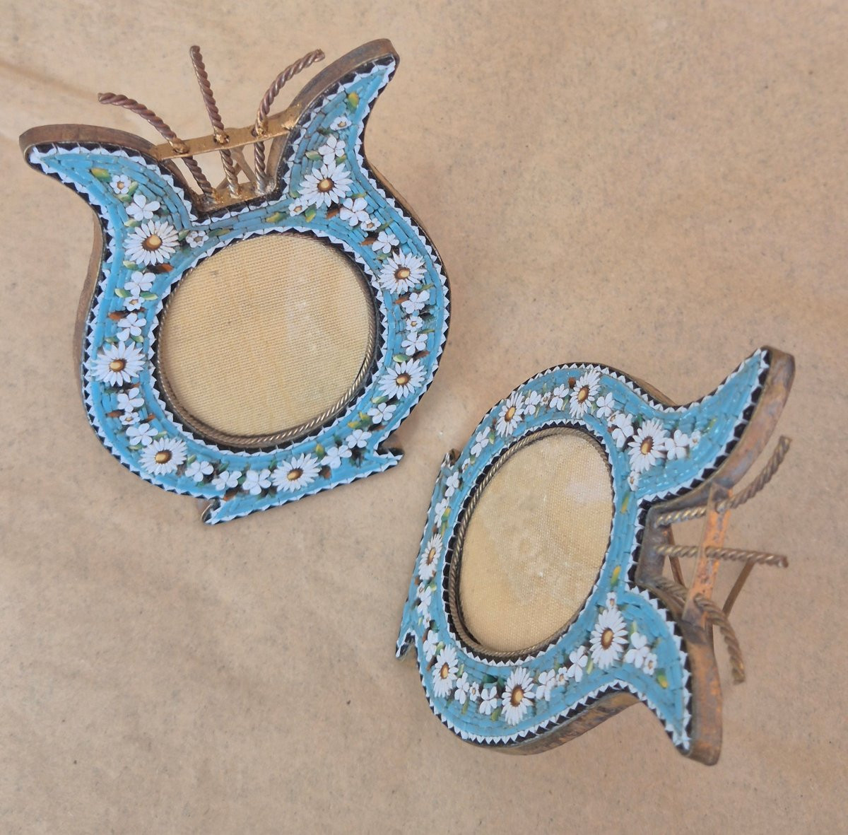 Italian Mosaïque Frames XIXth Century -photo-2