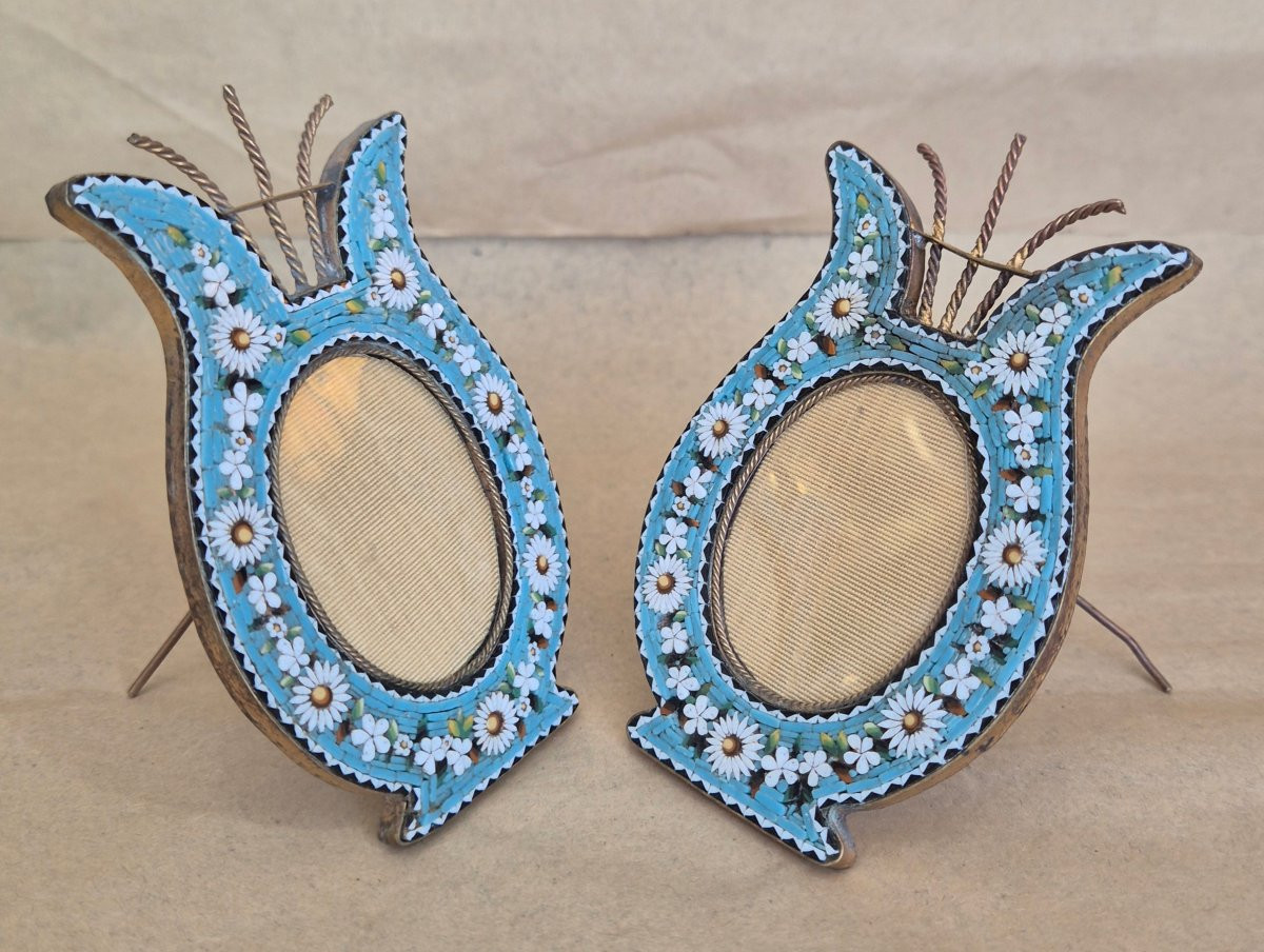 Italian Mosaïque Frames XIXth Century -photo-5