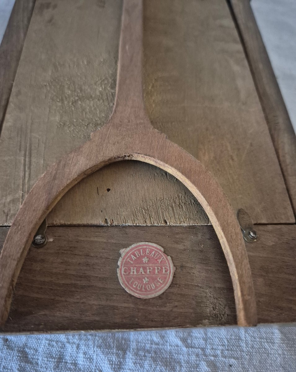 Cadre photo en bois doré telle une fenêtre à meneau début XXème siècle -photo-5