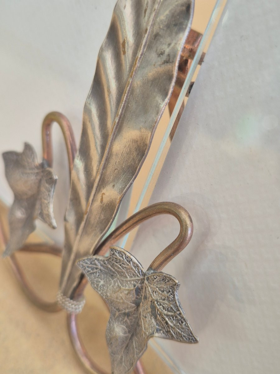 Art Nouveau Metal Two-tone Diptych Photo Frame-photo-5