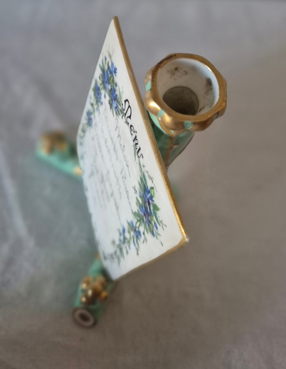 Menu de table sur chevalet formant un vase-photo-5