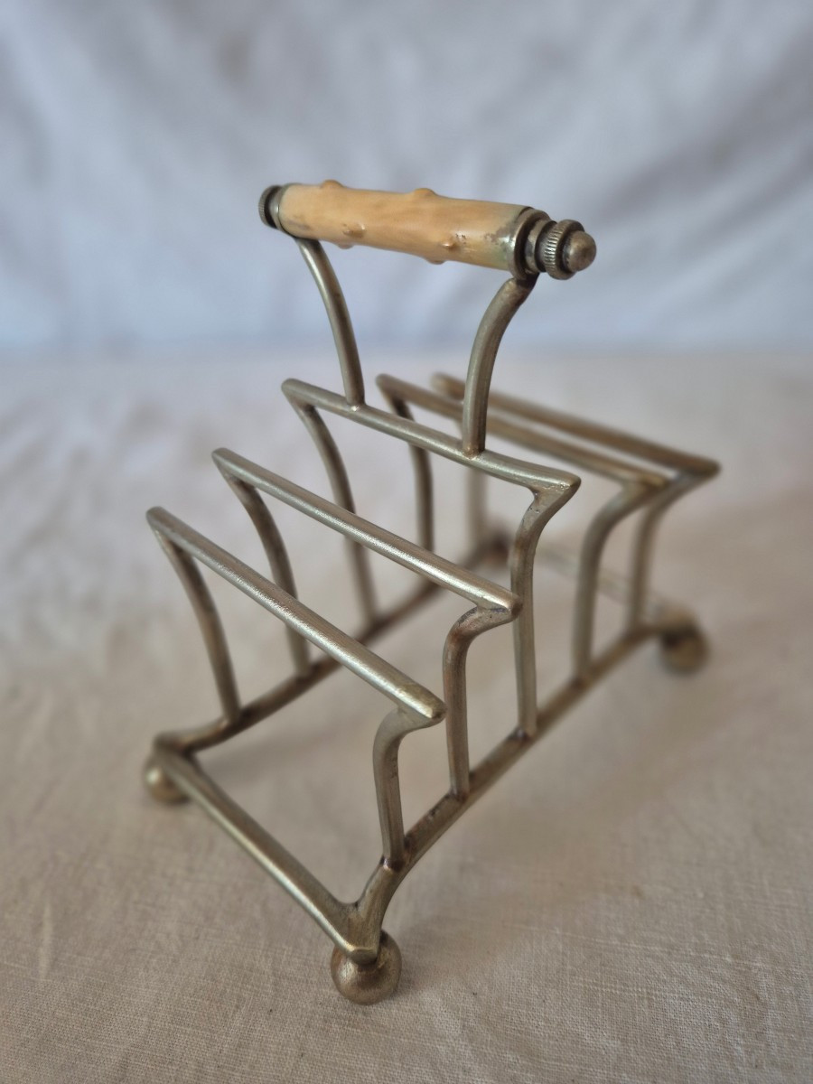 Porte toast anglais métal chromé début XXème 