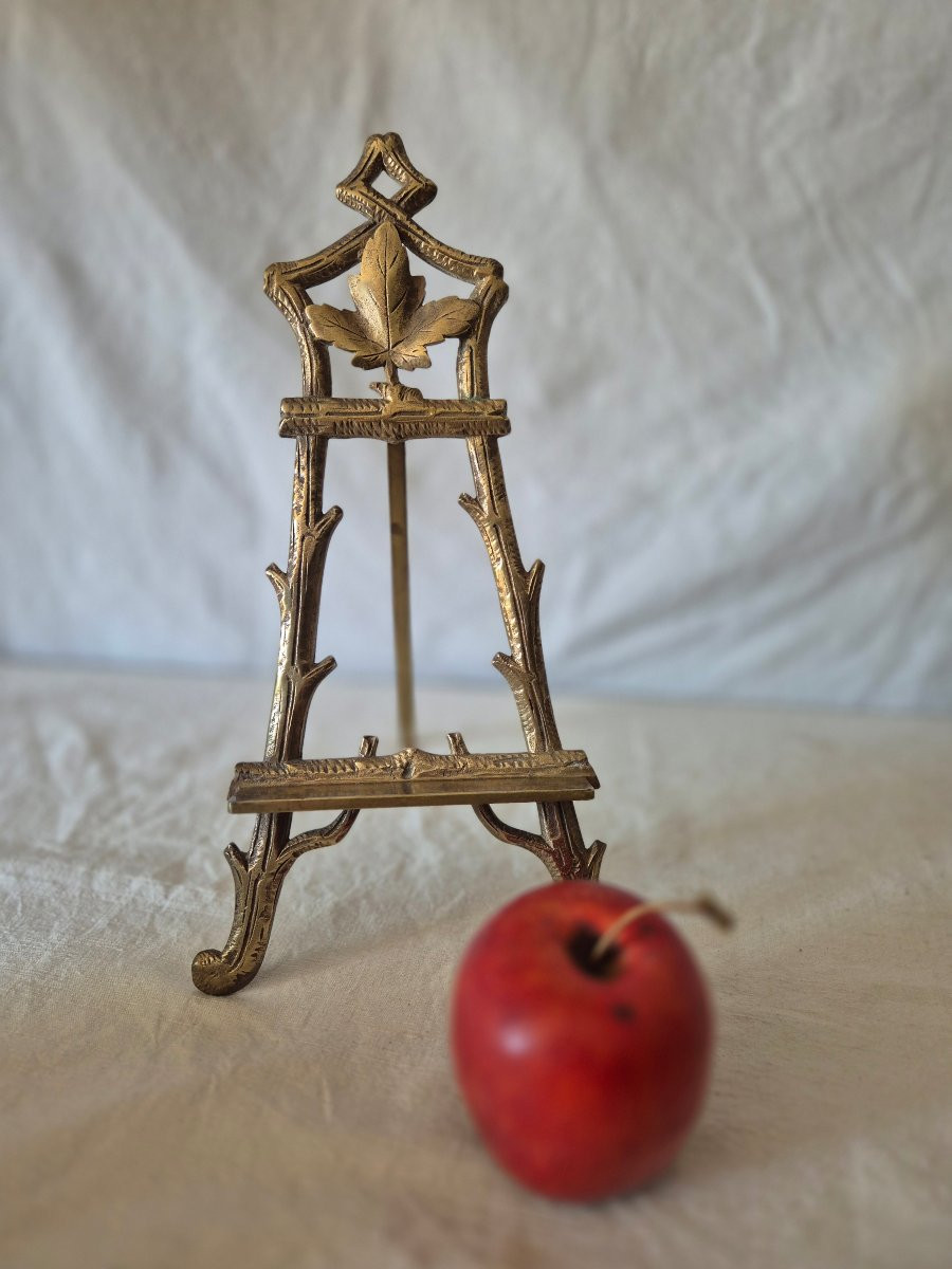 Table Display Easel In Bronze In The Naturalistic Style 1st Half Of The 20th Century-photo-3