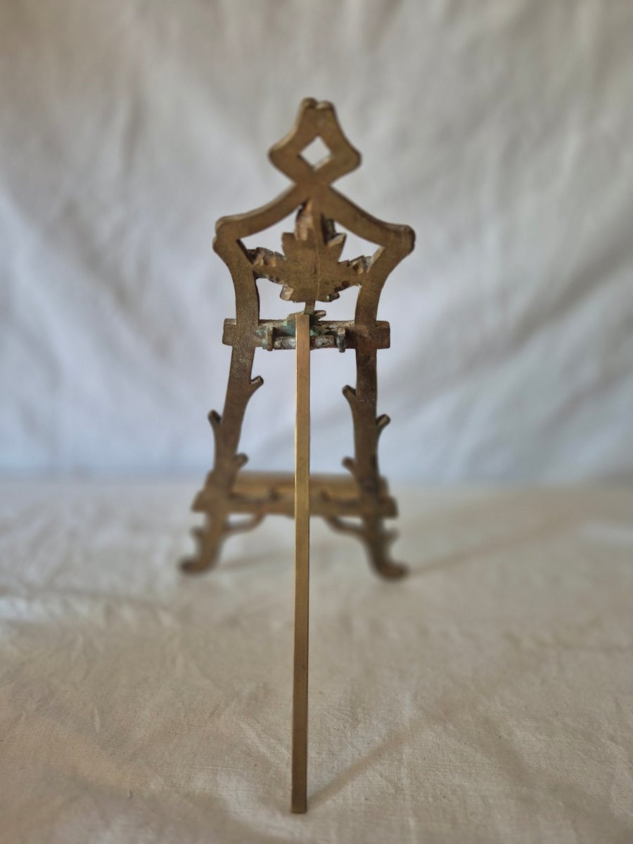 Table Display Easel In Bronze In The Naturalistic Style 1st Half Of The 20th Century-photo-6