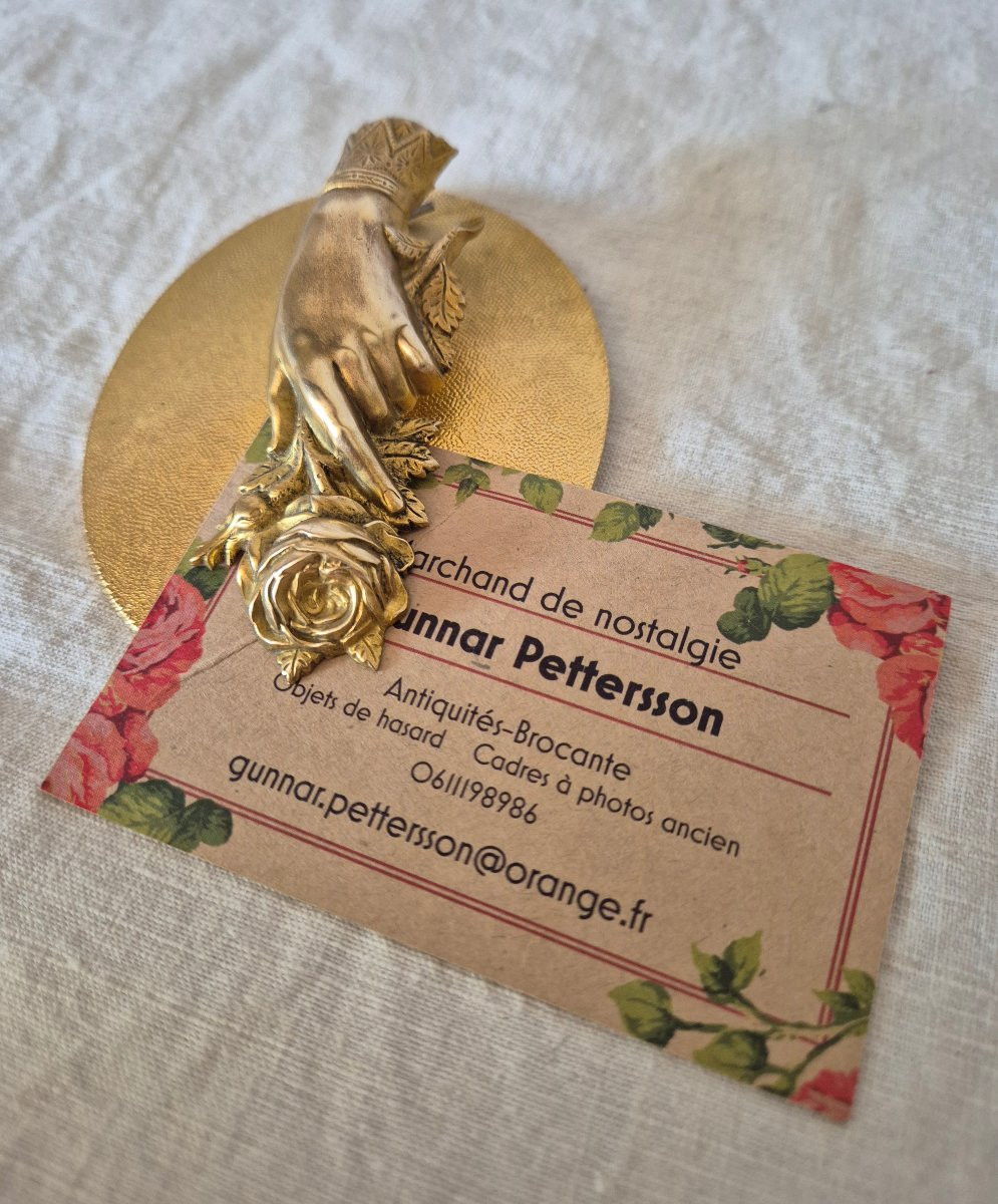 A Romantic Rose Hand Fixed On A Flat Support Forming A Money Clip, Letters...-photo-1