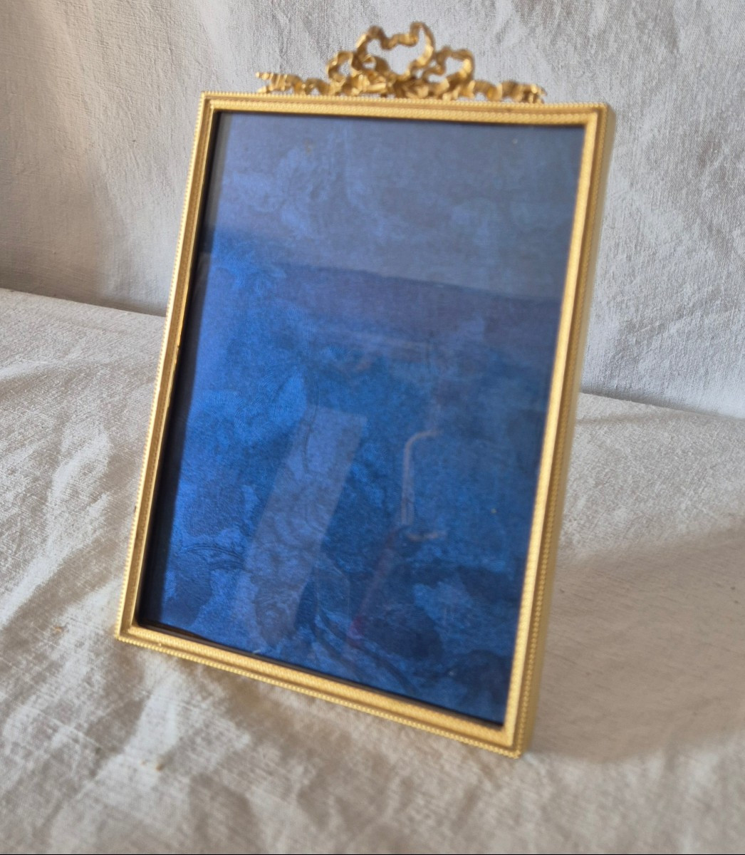 Cadre photo bronze doré style Louis XVI- 13 x 19 cm