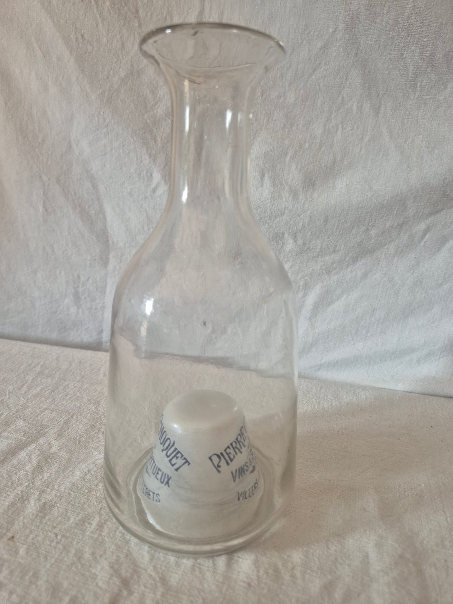Pierre Choquet Carafon Publicity For Wine And Spirits From The City Of Villiers Cotterets-photo-4