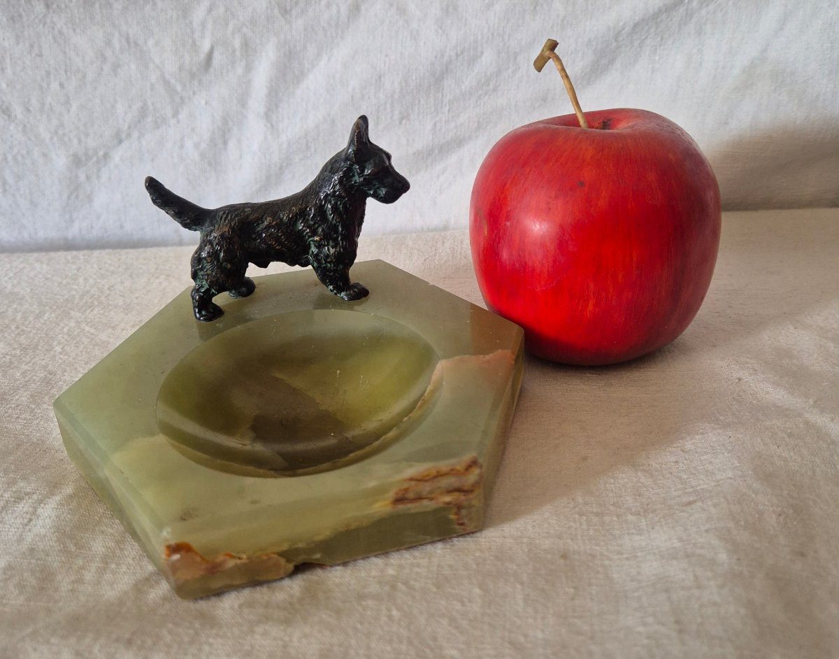 Scottish Terrier Vienna Bronze Pocket Box, Early 20th Century-photo-1