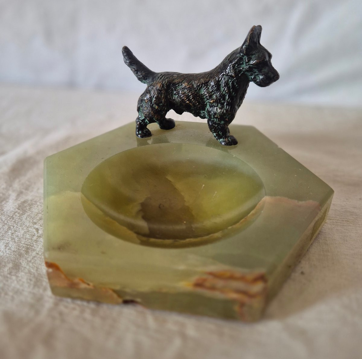Scottish Terrier Vienna Bronze Pocket Box, Early 20th Century-photo-2