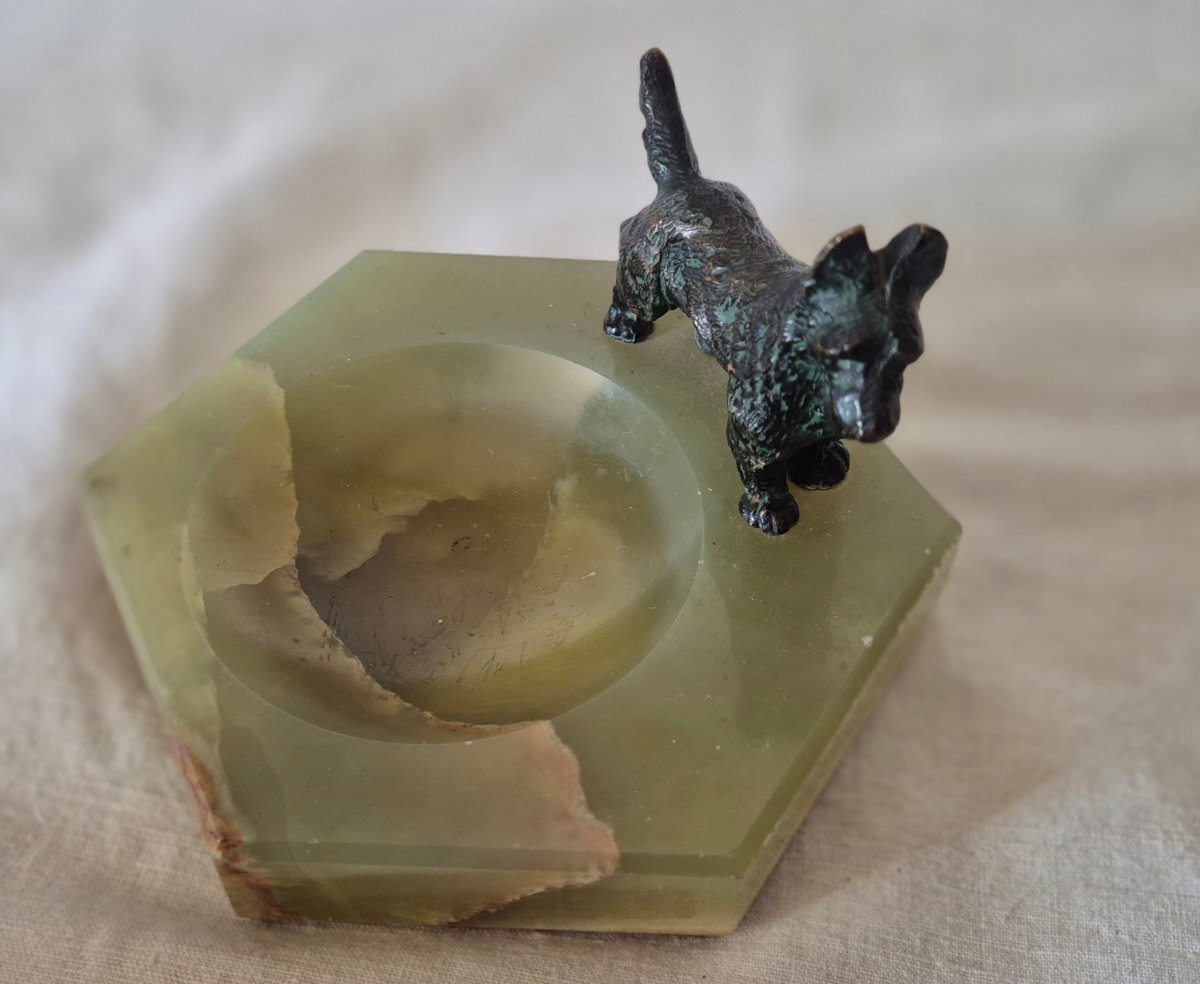 Scottish Terrier Vienna Bronze Pocket Box, Early 20th Century-photo-3