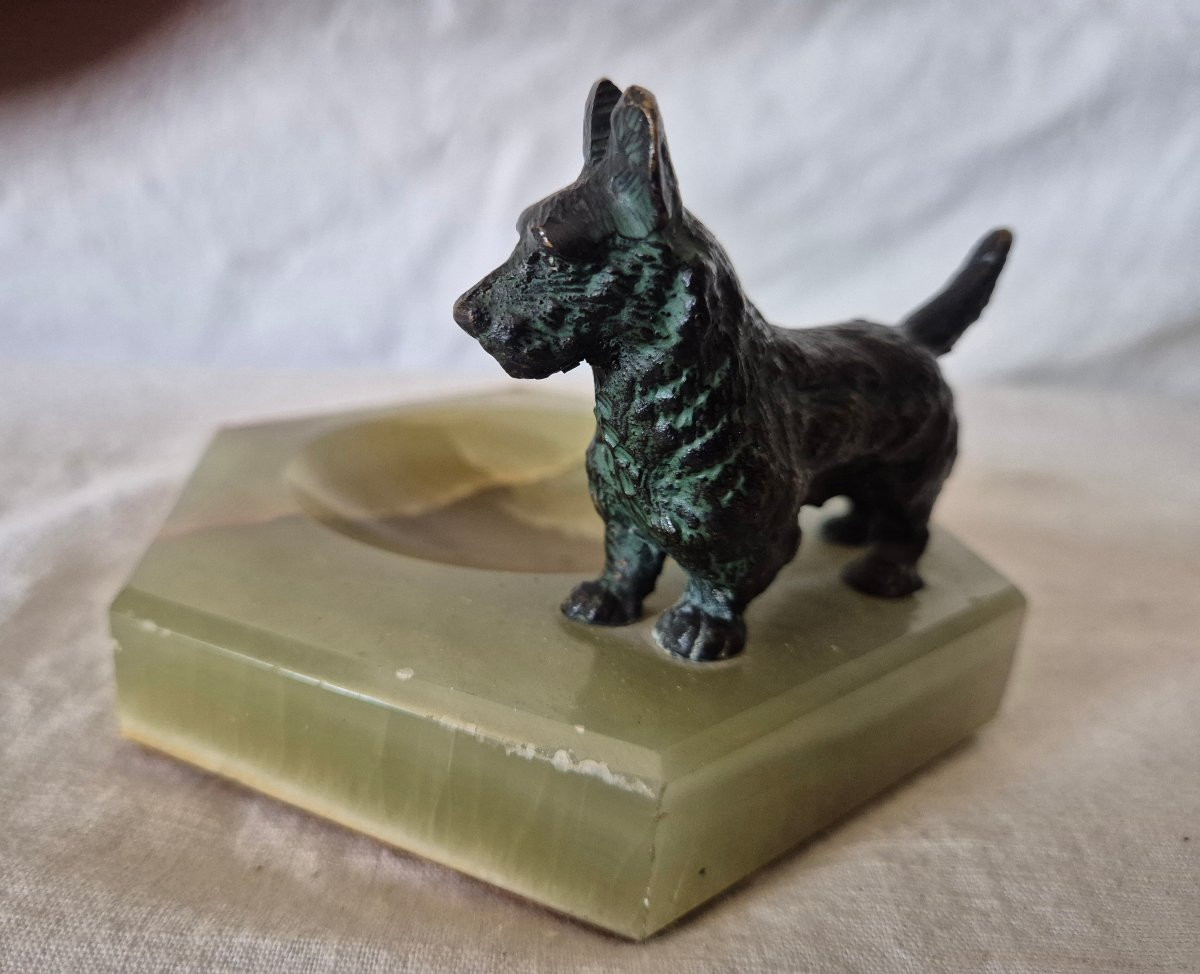 Scottish Terrier Vienna Bronze Pocket Box, Early 20th Century-photo-4