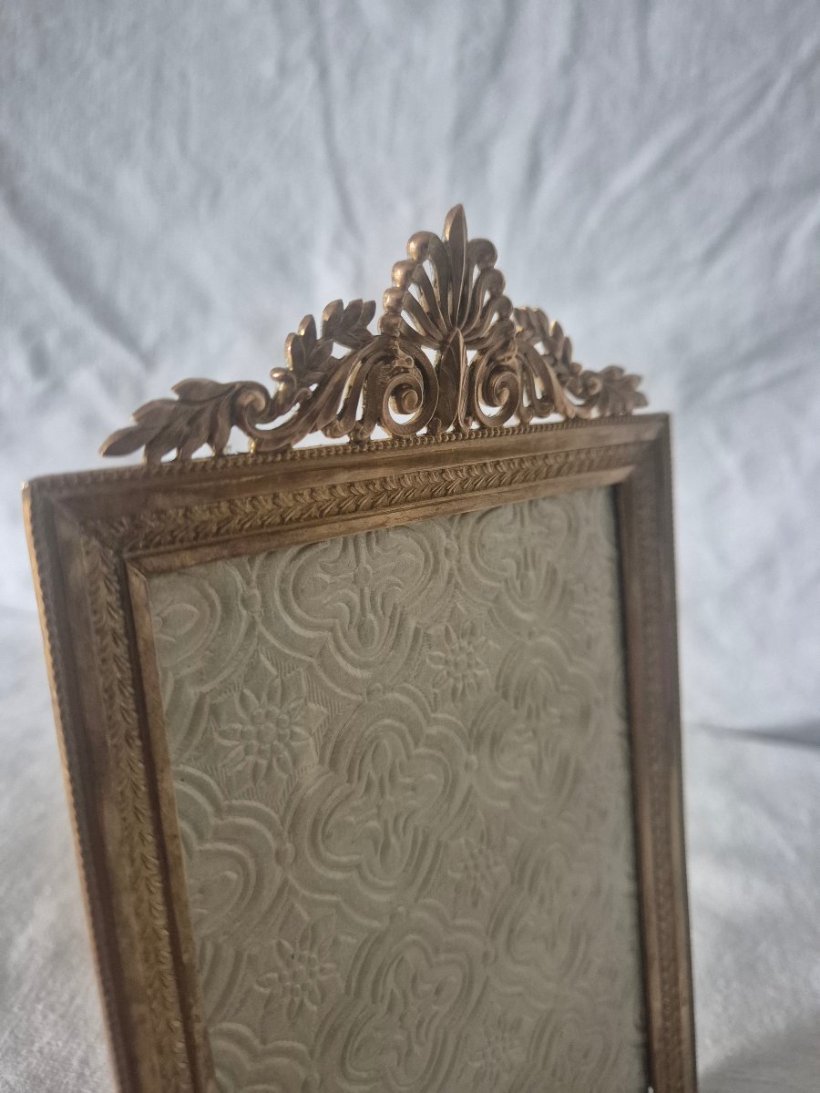 Gilded Bronze Photo Frame, Napoleon III Period, Album Format 19.5 X 12 Cm-photo-2