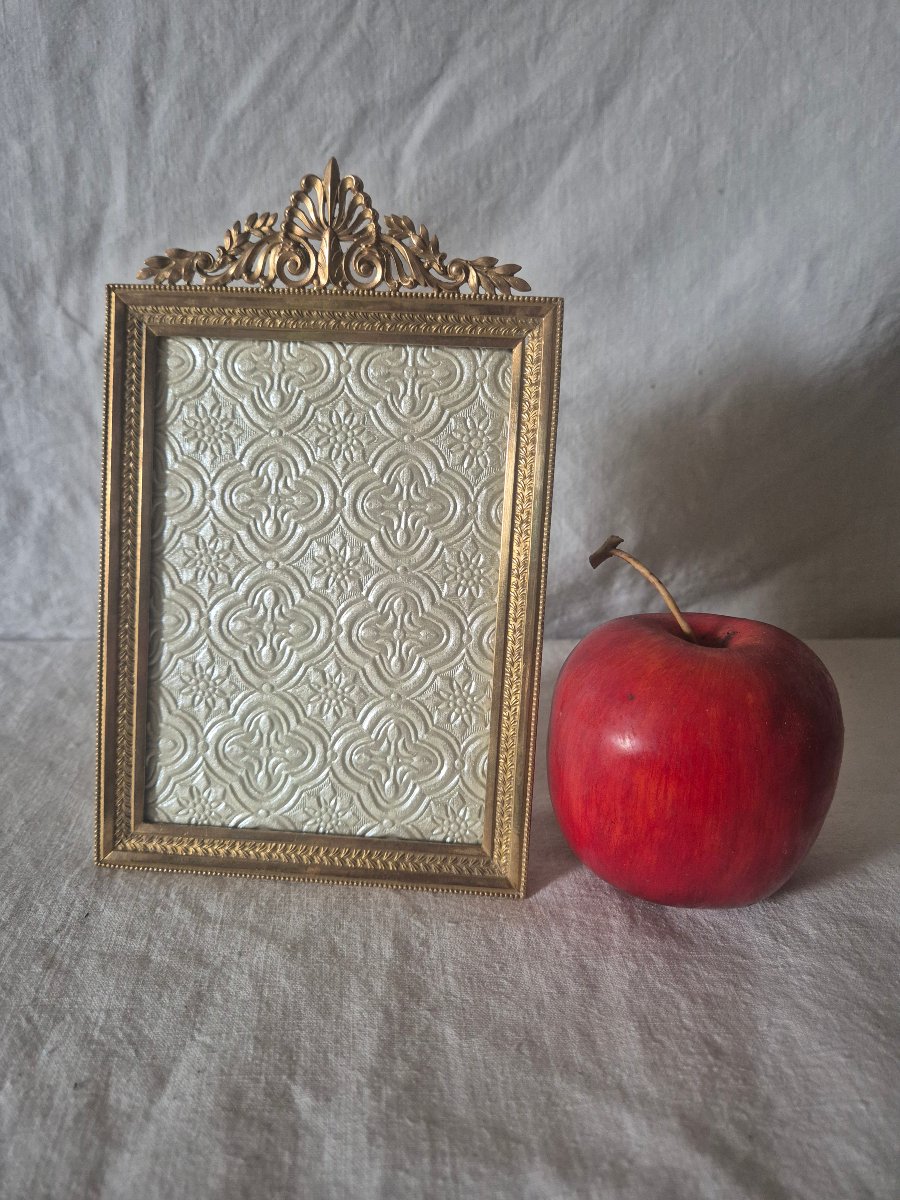 Gilded Bronze Photo Frame, Napoleon III Period, Album Format 19.5 X 12 Cm-photo-4