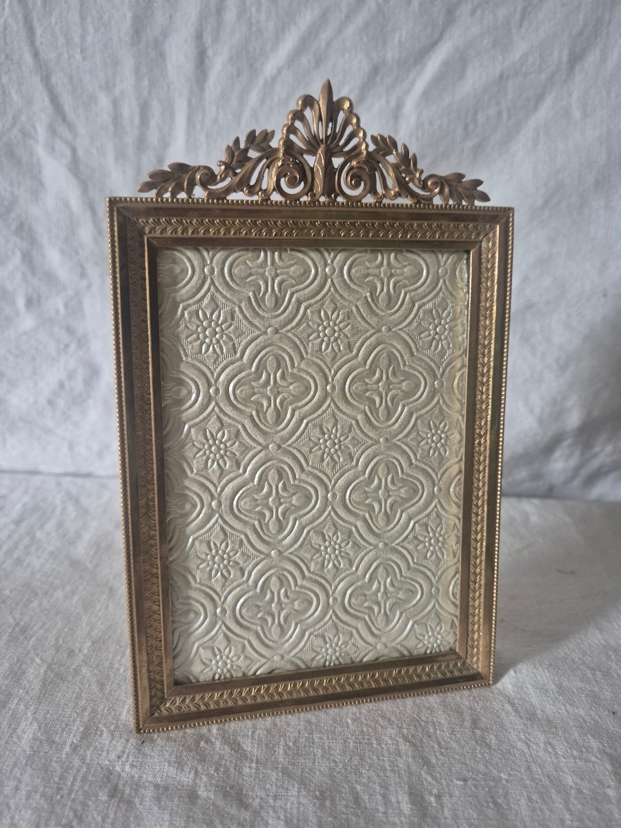 Gilded Bronze Photo Frame, Napoleon III Period, Album Format 19.5 X 12 Cm-photo-2
