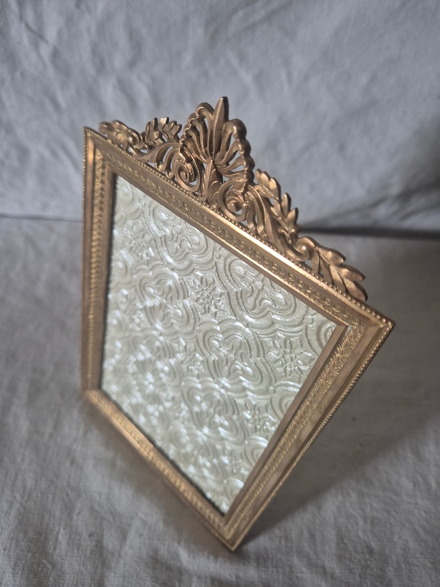 Gilded Bronze Photo Frame, Napoleon III Period, Album Format 19.5 X 12 Cm-photo-3