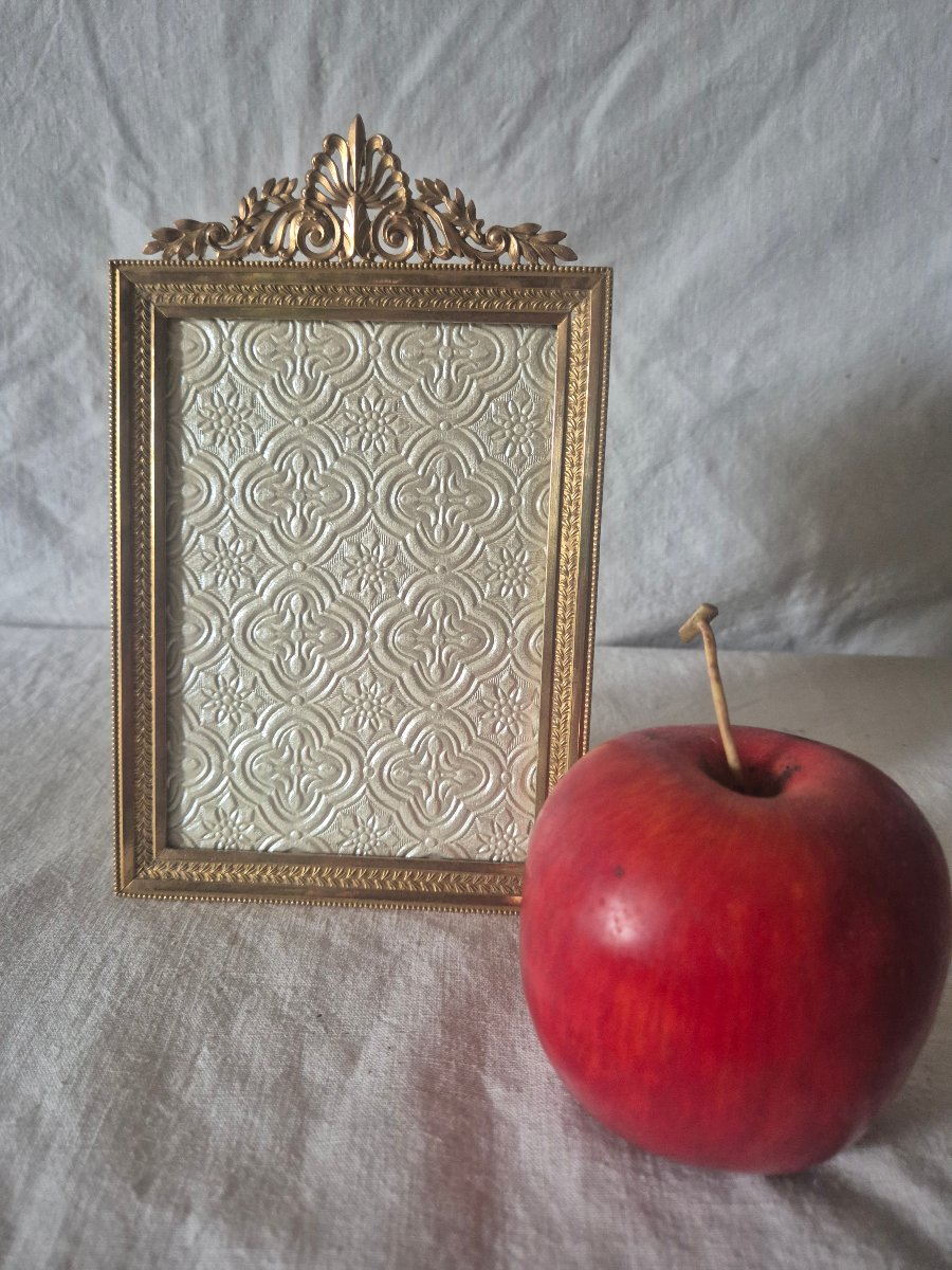 Gilded Bronze Photo Frame, Napoleon III Period, Album Format 19.5 X 12 Cm-photo-4
